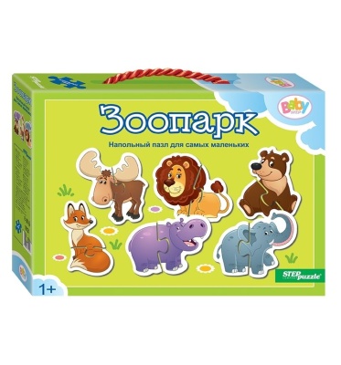 Степ. Напольный пазл-мозаика арт.70121 "Зоопарк" (Baby Step) (малые)