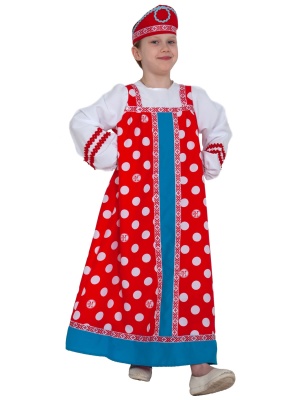 Алёнушка в красном (сарафан, кокошник) арт. 5275