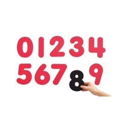 Цифры мягкие 0-9.  15см., 10 шт.