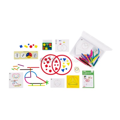 Набор "Ранняя Математика 101: Фигуры и задачи" 3-й уровень (5-6 лет)