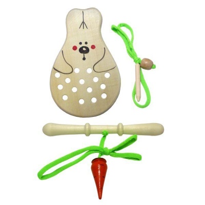 Заяц с морковкой-шнуровка массив (RNToys)