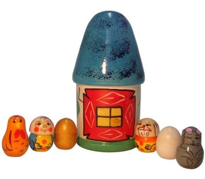 Курочка ряба.Пальчиковый театр в домике (RNToys)