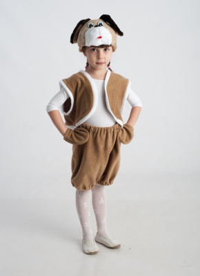 Собачка (шапочка + жилет  + лапки + штанишки с хвостиком)