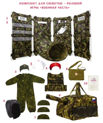 Комплект для сюжетно - ролевой игры "Военная часть"