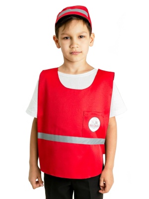 Курьер/Доставка еды (накидка + фуражка)