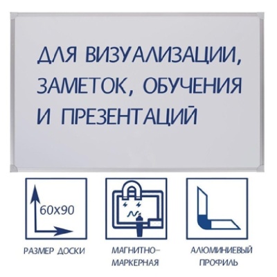Доска магнитно-маркерная 90х120 см