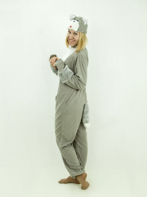 Кот (комбинезон + шапочка)