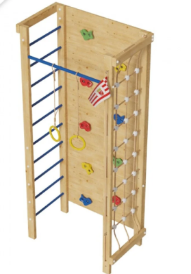 Деревянный спортивный уголок, Финн, крепление к стене