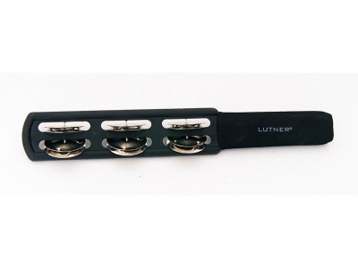 Бубенцы плоские на пластиковой ручке, черный, Fleet SL-6BK