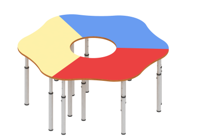 Стол Солнышко 3 части