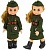 Костюм на куклу 35 см Военный