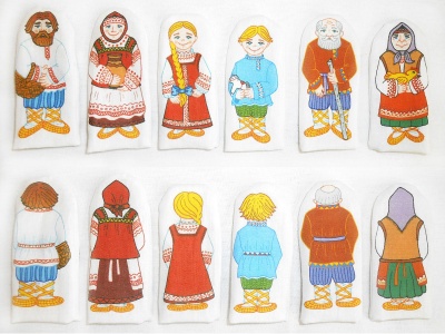 Набор пальчиковых кукол "Семья русская" 6 шт.