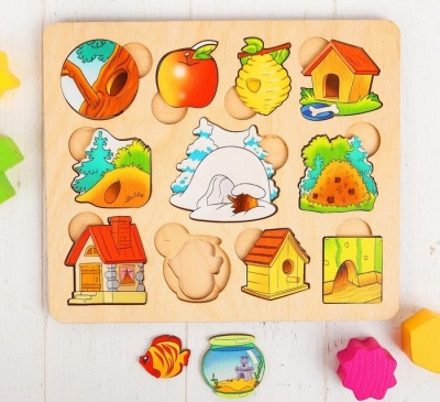 Развивающая доска «Где чей домик?»