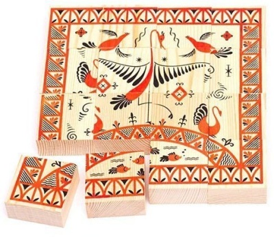 Мезенская Роспись Двухсторонние Пазлы рамка дерево(Томь-сервис)