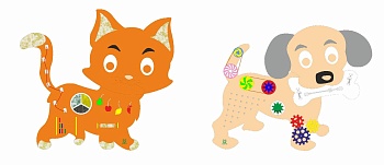 Набор бизибордов «Домашние питомцы»