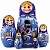 Матрешка с Жар Птицей Синяя (5 в 1) (RNToys)