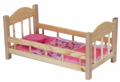 Кроватка для кукол №14 (дерево) (48*25*24,5см)