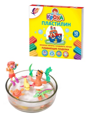 Луч. Пластилин "Кроха" плавающий 10 цв. арт.29С 1768-08 /20
