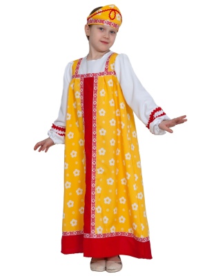 Алёнушка в жёлтом (сарафан, кокошник) арт. 5077