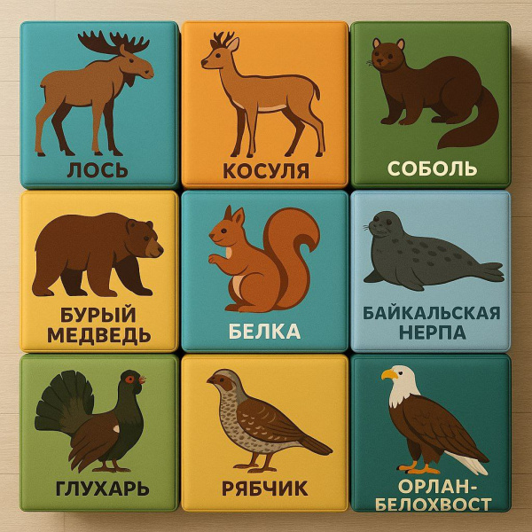 Набор мягких модулей "Животный мир Иркутской области"
