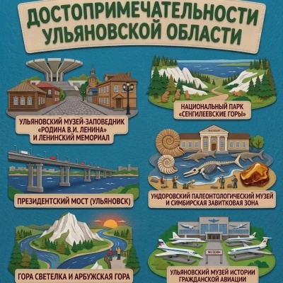 Панно из фетра "Достопримечательности Ульяновской области"