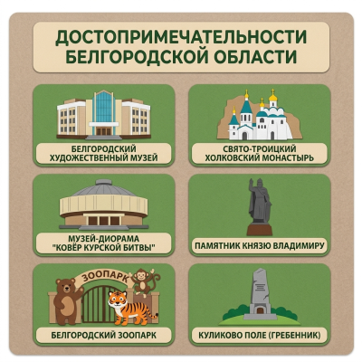 Панно из фетра "Достопримечательности Белгородской области"
