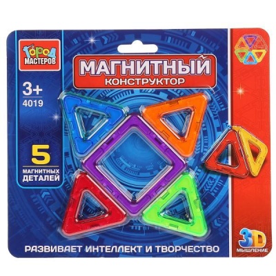 Город мастеров. Конструктор магнитный, 5 дет.на блистере