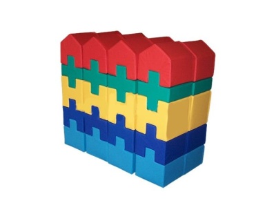 Детский конструктор  «Строительный набор» 20 элементов (Размер: куб 30см)