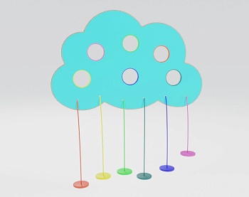 Декоративно-развивающая панель «Цветные пары»