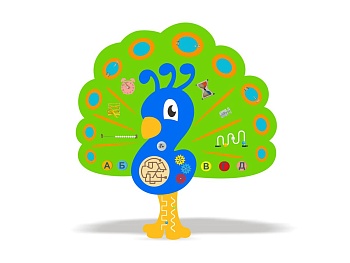 Бизиборд «Яркий павлин»