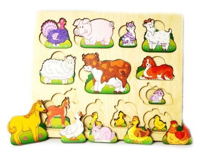 Развивающая доска  "Чей малыш?Домашние животные" арт.8090