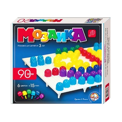 Мозаика 60 шт/15 мм 6 цветов (Десятое королевство)