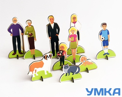 Набор фигурок ЕВРОПЕОИДНАЯ РАСА. ТРИ ПОКОЛЕНИЯ СЕМЬИ