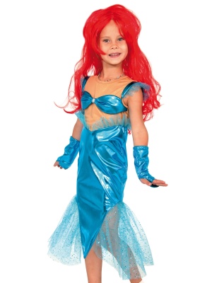 Русалочка (платье, парик, нарукавники) арт. 5072
