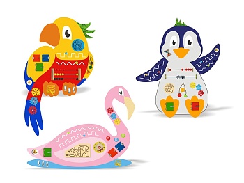 Набор бизибордов «Сад птиц» №3