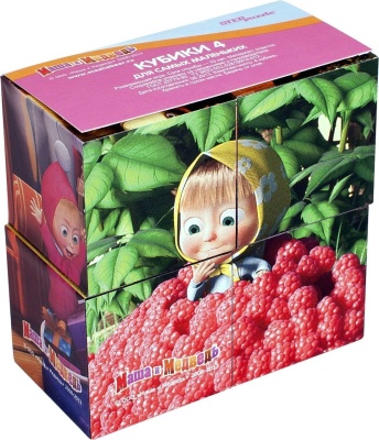 Степ. Кубики 4 эл.  "Маша и Медведь"