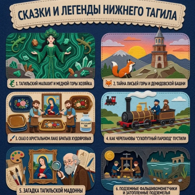 Панно из фетра "Сказки и легенды Нижнего Тагила"