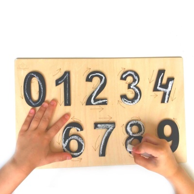 Цифры с направлением на планшете (1 планшет)