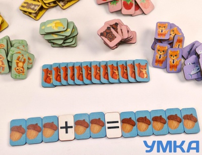 Счетный материал универсальный ЗВЕРЯТА-МАТЕМАТИКИ 164 шт