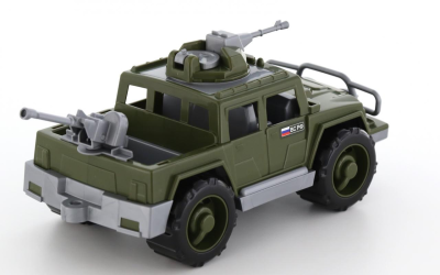 Полесье. Авто "Защитник" пикап военный с 2-мя пулемётами арт.63946