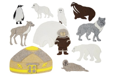 Животные Севера с игровым полем (8дет)