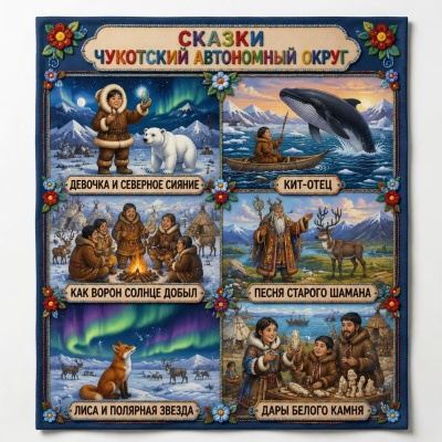 Панно из фетра "Сказки Чукотского автономного округа"