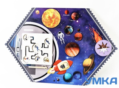 Бизиборд настенный КОСМОНАВТ. Серия ИЗУЧАЕМ ПРОФЕССИИ