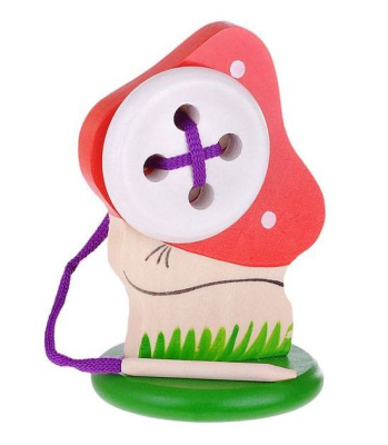 Мухомор с пуговицей шнуровка на подст. (RNToys)