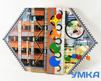 Бизиборд настенный СТРОИТЕЛЬ. Серия ИЗУЧАЕМ ПРОФЕССИИ