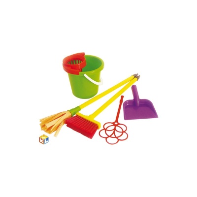 Набор "Золушка №2" (щетка,совок,выбивалка,ведро,насадка на ведро,швабра) арт.У746 /8