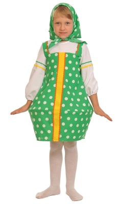 Матрёшка зелёная (сарафан, косынка) арт. 5102