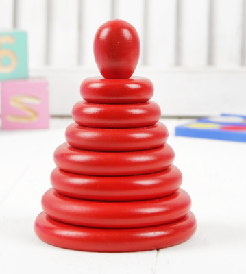 Пирамидка Красная 8 дет. (RNToys)