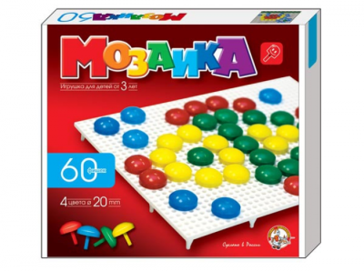 Мозаика 60 шт/20 мм 4 цвета (Десятое королевство)