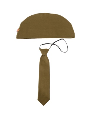 Пилотка + галстук хаки